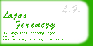 lajos ferenczy business card